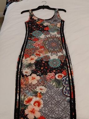 adidas halter dress adidas Adicolor Classics 3-Stripes Maxi Dress Red Cotton L